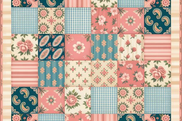Download Multi Pattern Floral Patchwork Art - Pattern floral Collection