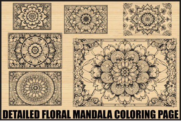 Download Elegant Floral Mandala Coloring Page Set - Mandala coloring page Collection