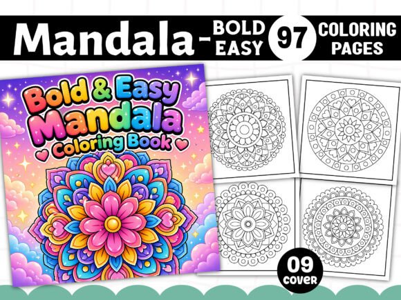 Download Bold and Easy Mandala Coloring Pages - Mandala coloring page Collection