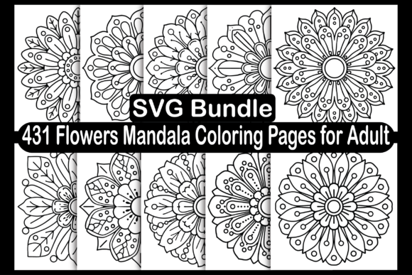 Download Flowers Mandala Coloring Pages for Adult - Mandala coloring page Collection